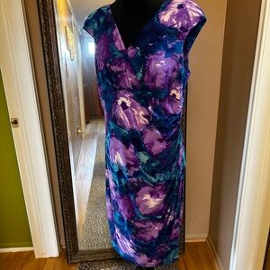 American Living Purple Pink Sheath Midi Dress